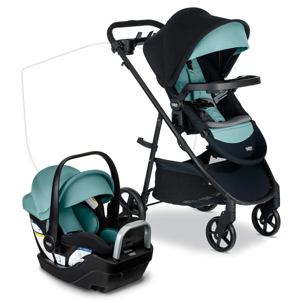 Carrinho de Bebê e Assento de Carro Britax Willow Brook S com Base Alpine e Tecnologia ClickTight Segurança e Conforto em Viagens
