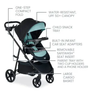 Carrinho de Bebê e Assento de Carro Britax Willow Brook S com Base Alpine e Tecnologia ClickTight Segurança e Conforto em Viagens