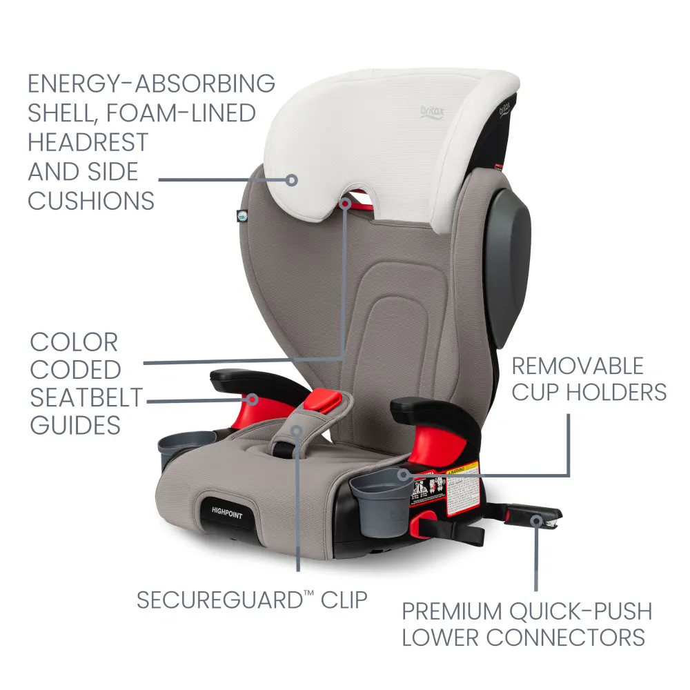 ectqd332c1e_2.jpg - Assento elevatório de posicionamento do cinto sem encosto Britax Highpoint, SafeWash cinza Ombre