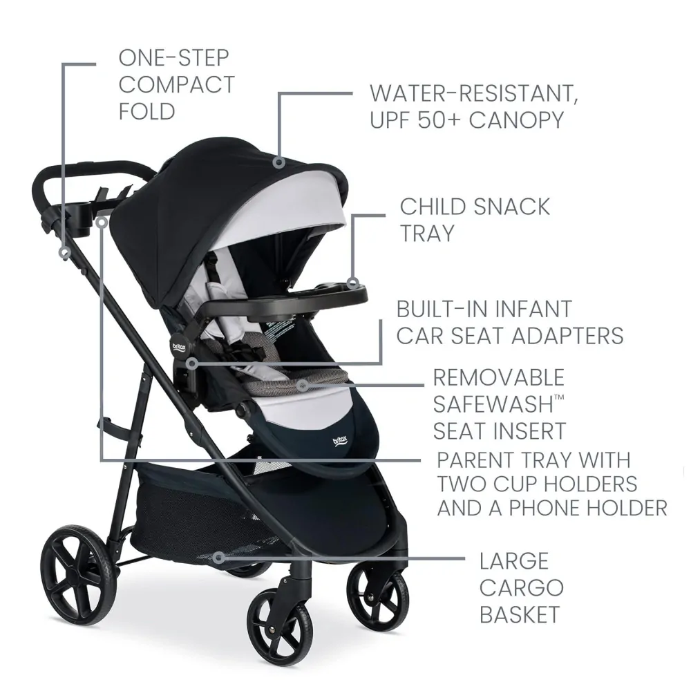 ectqrd1tym6c0b_2-1.jpg - Carrinho e Assento de Carro para Bebê Britax Willow Brook S, com Base Alpine e Tecnologia ClickTight, Capa e Inserto SafeWash Viagem Segura