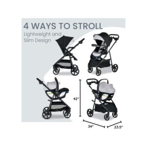 ectqrd1tym6c0b_9-1.jpg - Carrinho e Assento de Carro para Bebê Britax Willow Brook S, com Base Alpine e Tecnologia ClickTight, Capa e Inserto SafeWash Viagem Segura
