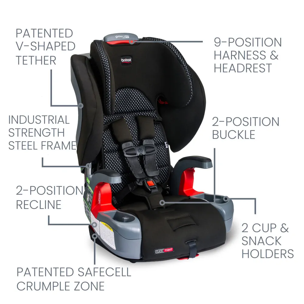 ectqs991c1e_2.jpg - Britax Grow With You ClickTight Harness 2 Booster assento de carro, Cool Flow cinza