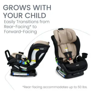 Cadeirinha Britax Poplar S Conversível Areia Onix 2 em 1 Design Slim 43 cm