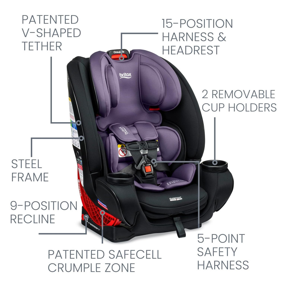 ectqg93cp47c0b_2.jpg - Assento de Carro Britax One4Life, 10 Anos de Uso, 2,3 a 54,4kg, Encara para Trás e Elevatório para Bebê, com Assento Traseiro