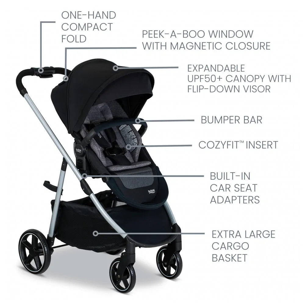 Sistema de Viagem Britax Willow Grove SC, Pindot Onyx