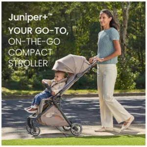 Carrinho Britax Juniper Teca Sistema de Viagem Compacto com Cadeirinha Compatível