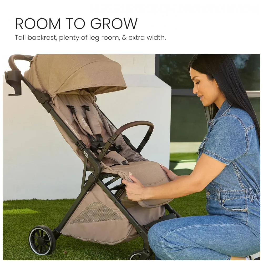 Carrinho Britax Juniper Teca Sistema de Viagem Compacto com Cadeirinha Compatível