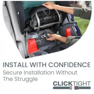 Cadeirinha Britax Grow with You ClickTight Verde 2 em 1 Arnês Elevador 11,3 a 54,4 kg