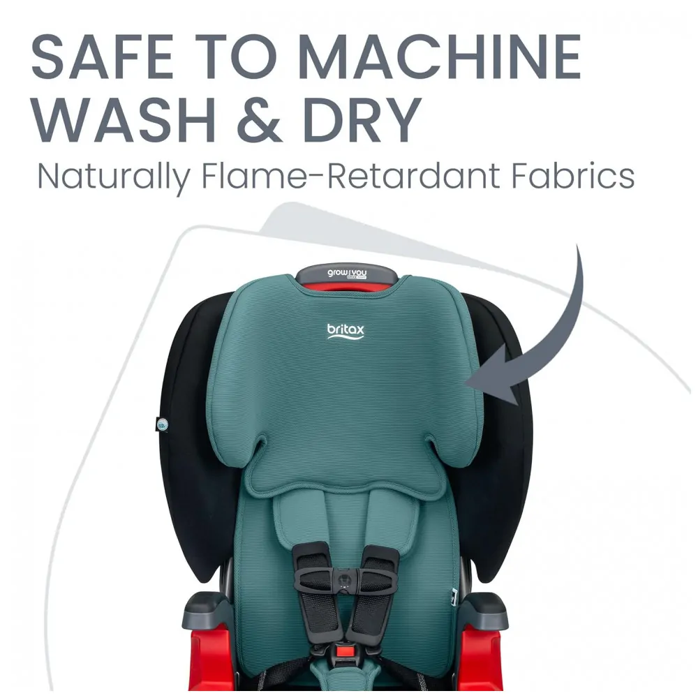 Cadeirinha Britax Grow with You ClickTight Verde 2 em 1 Arnês Elevador 11,3 a 54,4 kg
