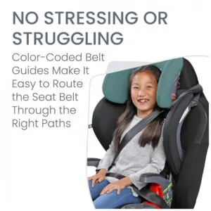 Cadeirinha Britax Grow with You ClickTight Verde 2 em 1 Arnês Elevador 11,3 a 54,4 kg