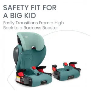 Assento Elevador Britax Highpoint Verde Degradê 2 em 1 com Encosto 18 a 54 kg