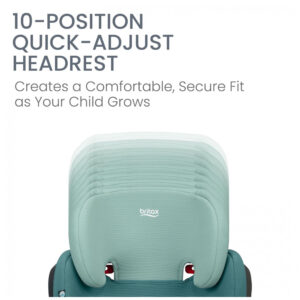 Assento Elevador Britax Highpoint Verde Degradê 2 em 1 com Encosto 18 a 54 kg