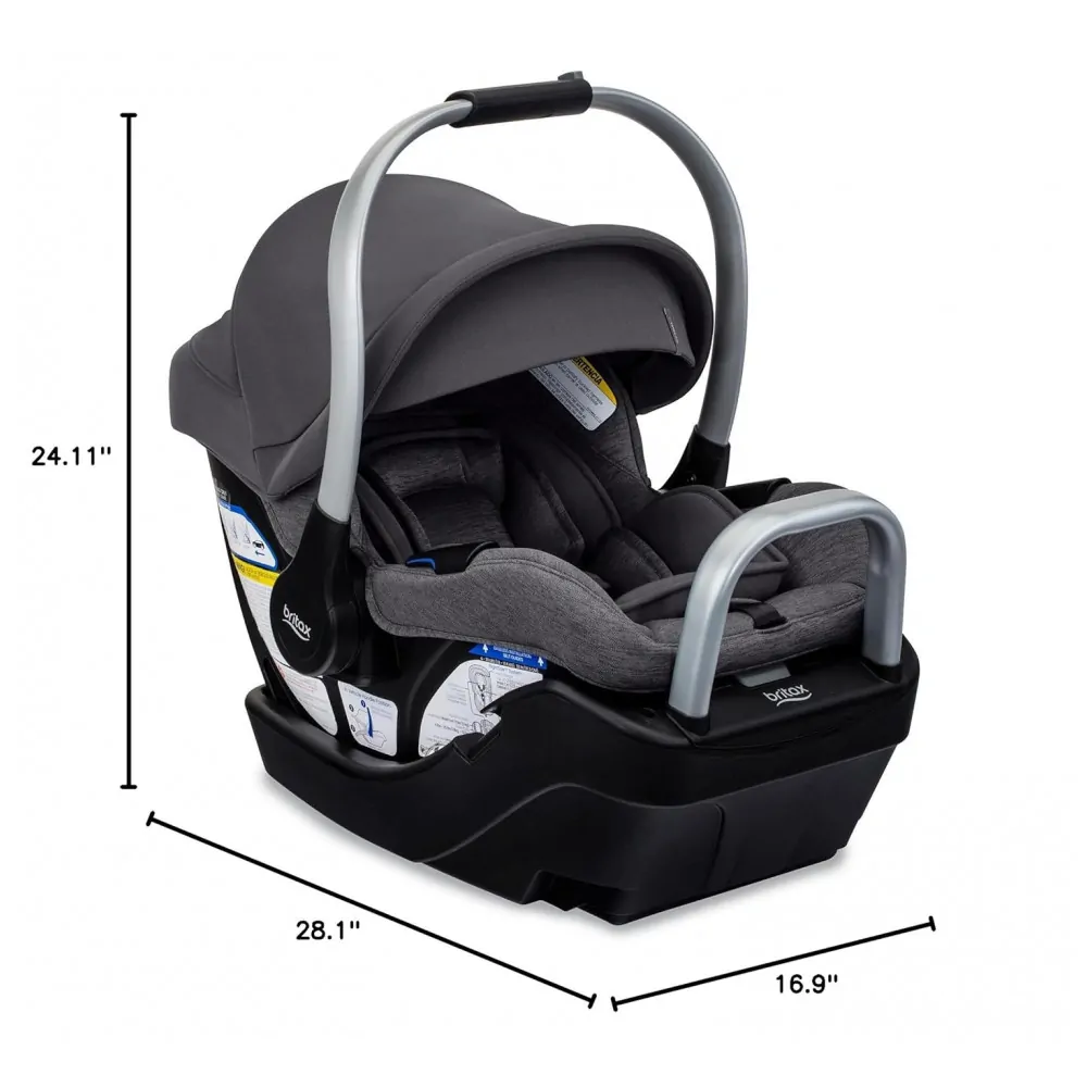 Cadeirinha Britax Cypress Cinza Pedra para Bebê com Base Alpine ClickTight 1,8 a 13,6 kg