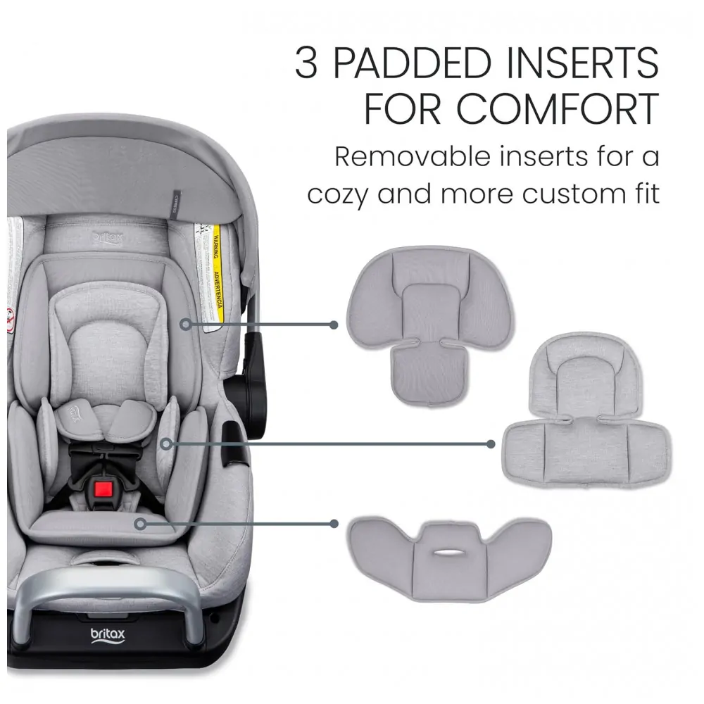 Cadeirinha Britax Cypress Cinza Pedra para Bebê com Base Alpine ClickTight 1,8 a 13,6 kg