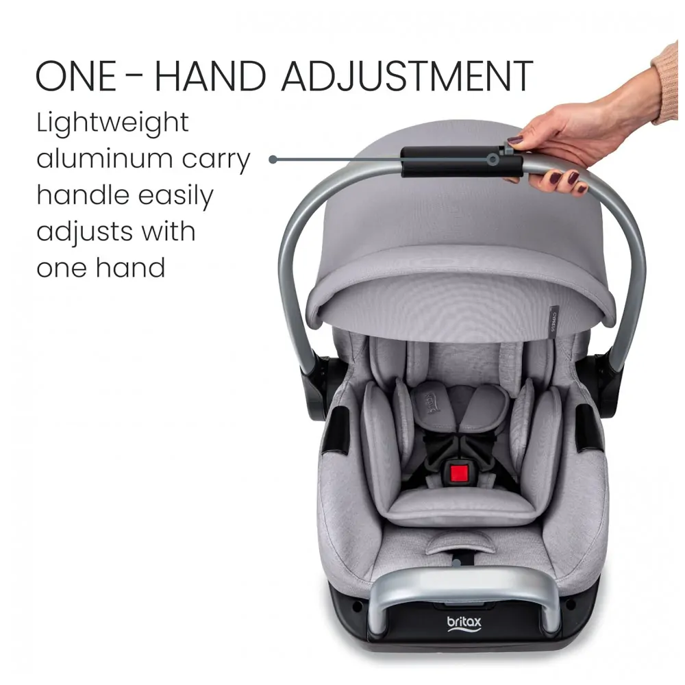 Cadeirinha Britax Cypress Cinza Pedra para Bebê com Base Alpine ClickTight 1,8 a 13,6 kg