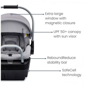 Cadeirinha Britax Cypress Cinza Pedra para Bebê com Base Alpine ClickTight 1,8 a 13,6 kg