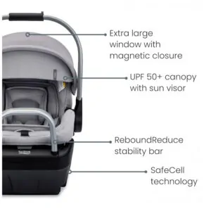 Cadeirinha Britax Cypress Cinza Pedra para Bebê com Base Alpine ClickTight 1,8 a 13,6 kg