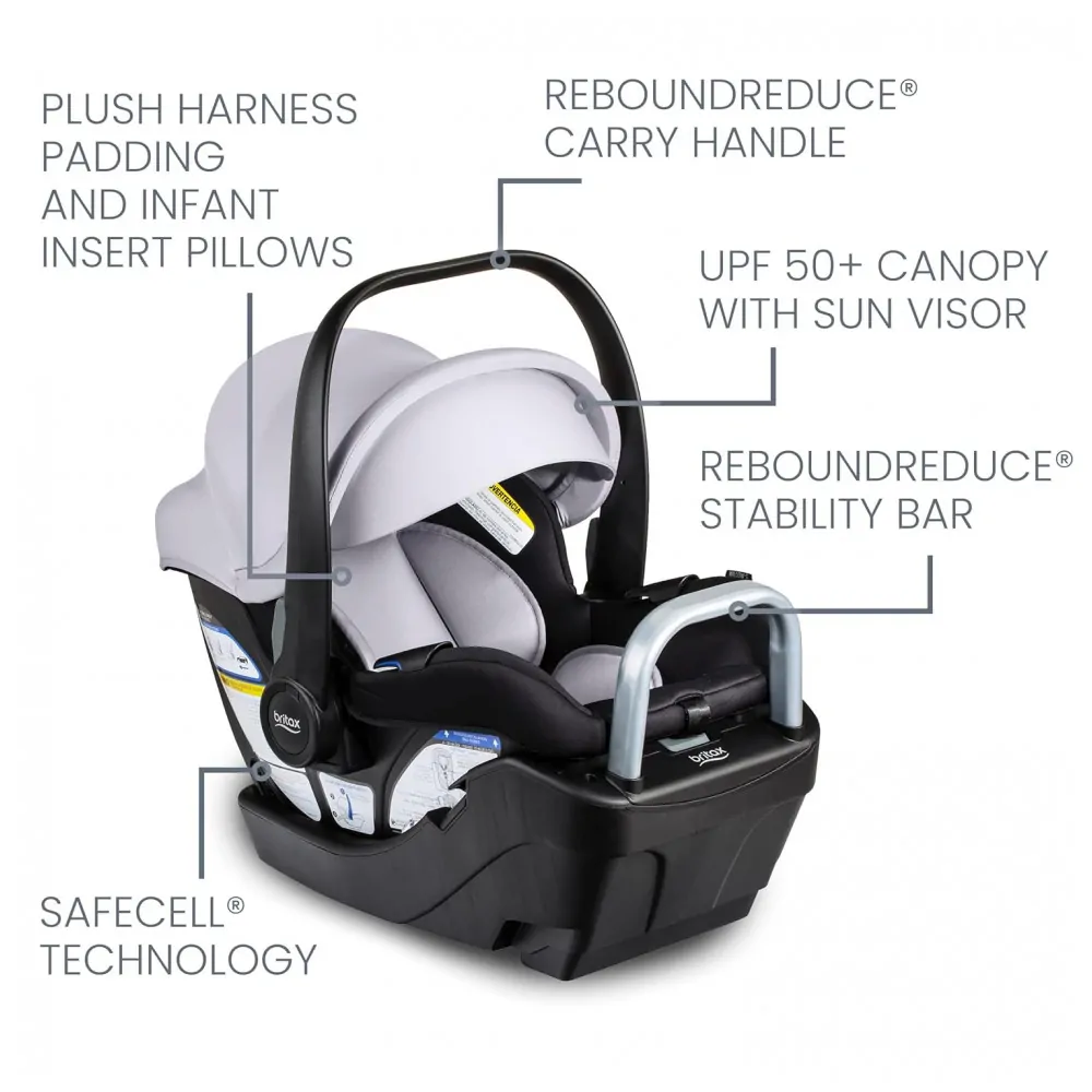 Cadeirinha Britax Willow S Cinza Vulcânico com Base Alpine 1,8 a 13,6 kg