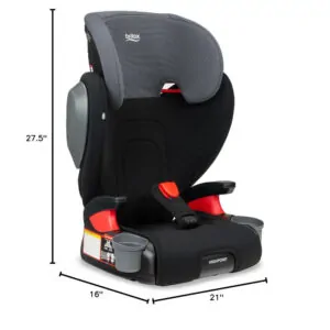 Assento Elevador com Encosto Britax Highpoint Preto Sombreado 2 em 1 Lavável 18,1 a 54,4 kg