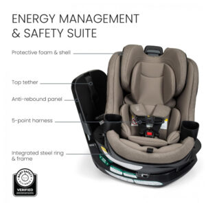 Cadeirinha Britax Galaxy360 Cinza Giratória 360 Slim 2,3 a 29,5 kg