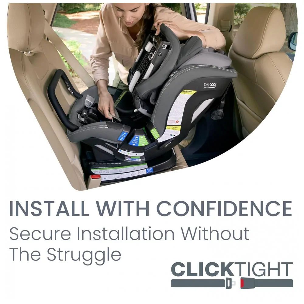 Cadeirinha Britax Poplar S Grafite Glacial 2 em 1 Conversível 2,3 a 29,5 kg ClickTight