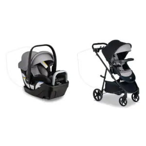 Cadeirinha Britax Willow S Grafite Ônix Bebê Recém nascido com Base Alpine e Sistema ClickTight 1,8 a 13,6 kg
