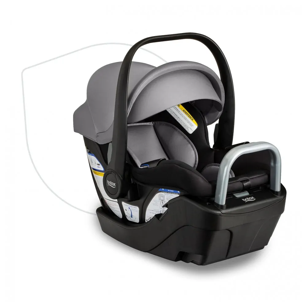 Cadeirinha Britax Willow S Grafite Ônix Bebê Recém nascido com Base Alpine e Sistema ClickTight 1,8 a 13,6 kg