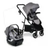 Sistema de Viagem Britax Willow Brook Preto Glacial Cadeirinha Bebê 1,8 a 13,6 kg com Carrinho
