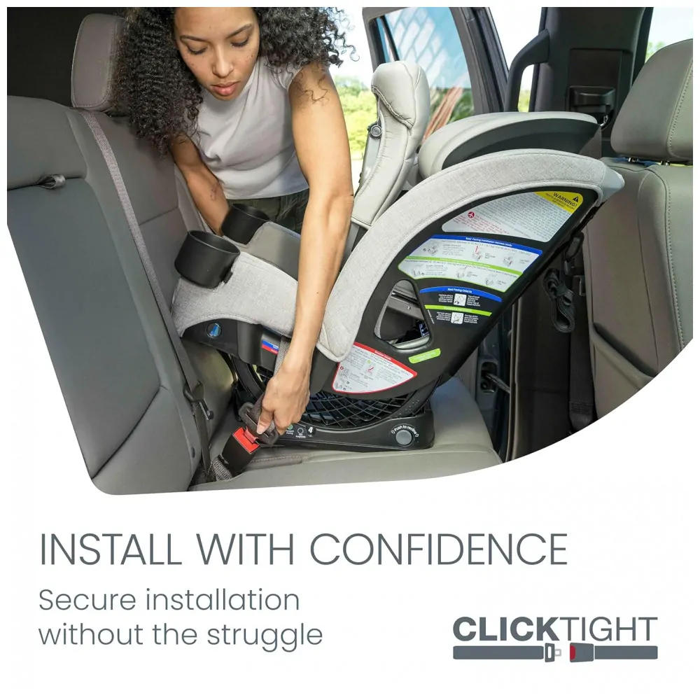 Cadeirinha Britax One4Life Slim Preta 3 em 1 Recém nascido a 54 kg com ClickTight