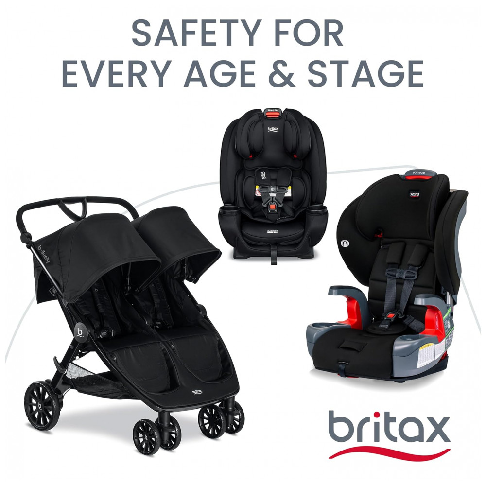 Cadeirinha e Carrinho Britax Willow Brook Azul Glacial Sistema de Viagem 4 Modos de Uso