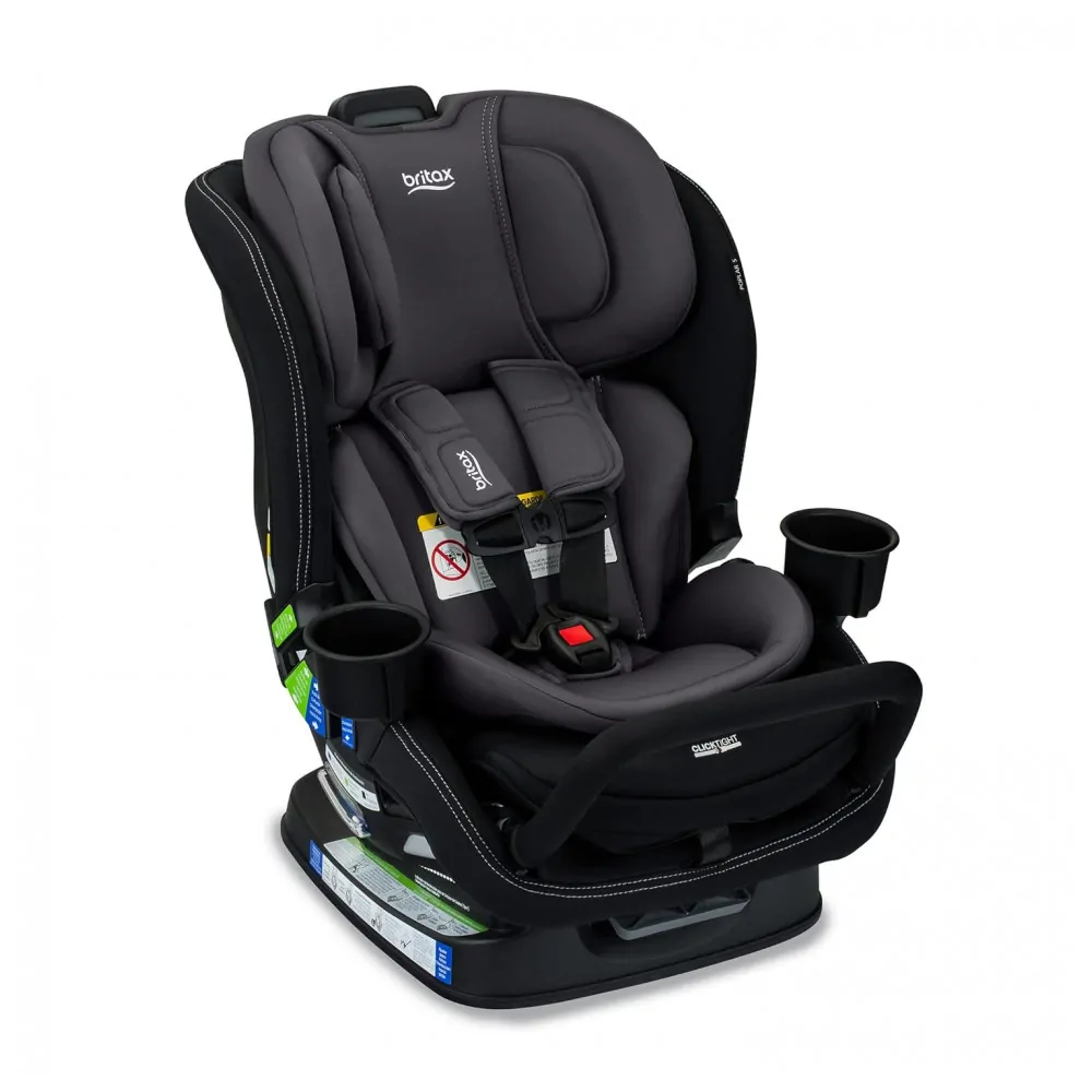 Britax Poplar S Cadeira Auto Conversível 2 em 1, Design Slim 43 cm com Instalação Rápida ClickTight, Stone Onyx 2.0
