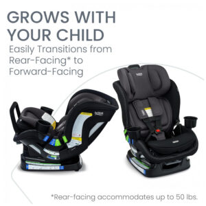 Britax Poplar S Cadeira Auto Conversível 2 em 1, Design Slim 43 cm com Instalação Rápida ClickTight, Stone Onyx 2.0