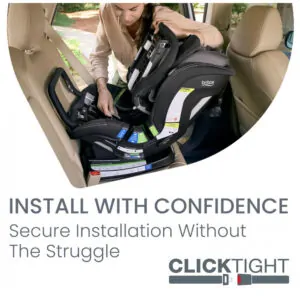 Britax Poplar S Cadeira Auto Conversível 2 em 1, Design Slim 43 cm com Instalação Rápida ClickTight, Stone Onyx 2.0