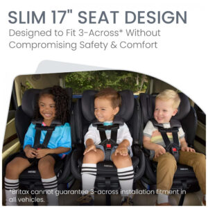 Britax Poplar S Cadeira Auto Conversível 2 em 1, Design Slim 43 cm com Instalação Rápida ClickTight, Stone Onyx 2.0