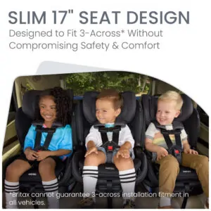 Britax Poplar S Cadeira Auto Conversível 2 em 1, Design Slim 43 cm com Instalação Rápida ClickTight, Stone Onyx 2.0