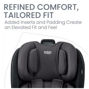 Britax Poplar S Cadeira Auto Conversível 2 em 1, Design Slim 43 cm com Instalação Rápida ClickTight, Stone Onyx 2.0