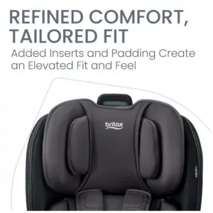 Britax Poplar S Cadeira Auto Conversível 2 em 1, Design Slim 43 cm com Instalação Rápida ClickTight, Stone Onyx 2.0