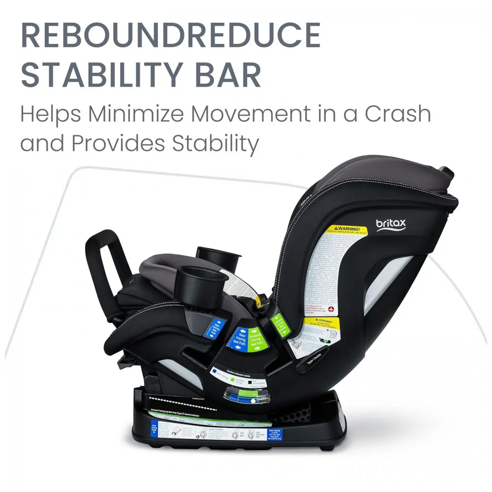 Britax Poplar S Cadeira Auto Conversível 2 em 1, Design Slim 43 cm com Instalação Rápida ClickTight, Stone Onyx 2.0