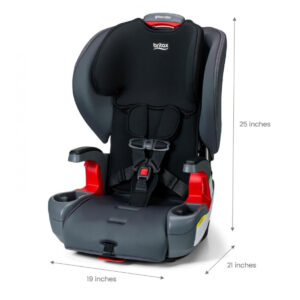 Britax Grow with You Harness2Booster Cadeira Auto 2 em 1 com Assento Elevatório e Cinto de Segurança Ajustável, Mod Black
