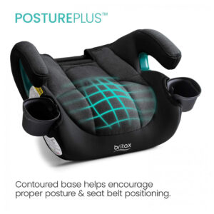 Assento de Elevação Britax UpNGo Click Booster Sem Encosto Preto 18 a 54 kg com LATCH
