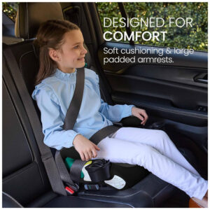 Assento de Elevação Britax UpNGo Click Booster Sem Encosto Preto 18 a 54 kg com LATCH